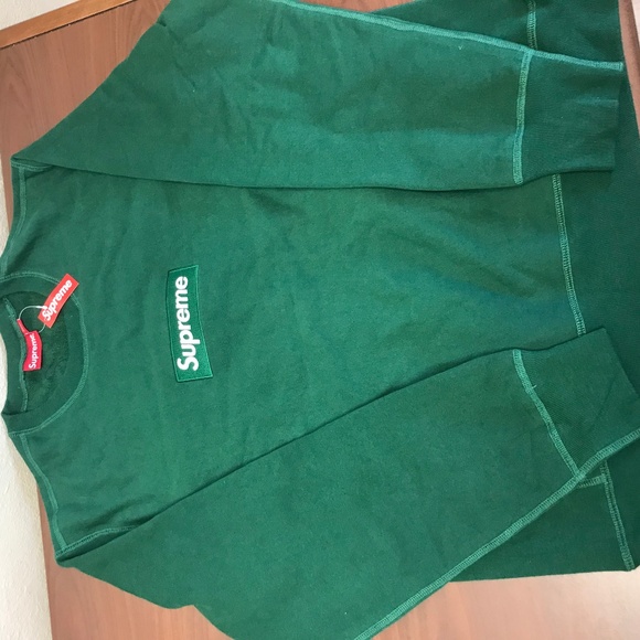 FW18 Supreme Crewneck Forest Green